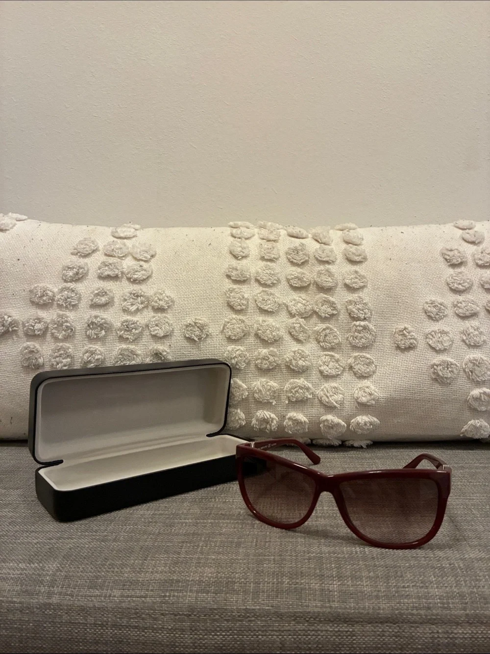 Valentino Women's Burgundy Cat-Eye Sunglasses with Gradient Lenses